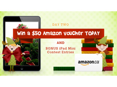 Bargainmoose Christmasathon Day 2: Win a $50 Amazon.ca Voucher Today (And bonus Entries to iPad Mini Contest)! (Closed)