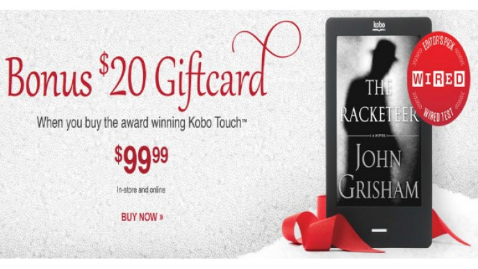 Chapters Canada: Free $20 Gift Card w/ Purchase of Kobo Touch
