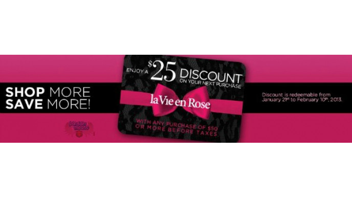 La Vie en Rose: Get a $25 Savings Card w/ $50+ Purchase