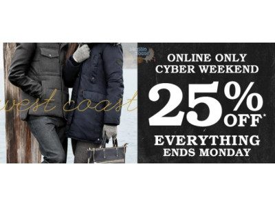 Roots Canada: 25% off Everything & Free Shipping