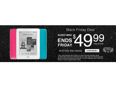 Chapters Canada: $30 off Kobo Mini - Now $49.99!