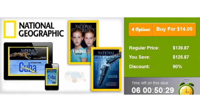 WagJag Canada: Save 90% off National Geographic Subscription