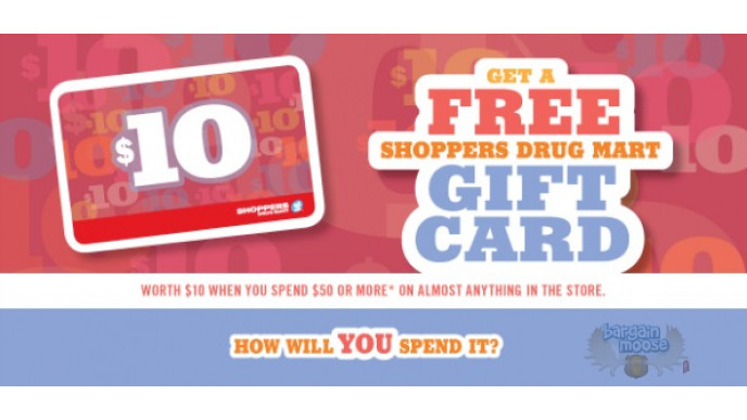 Shoppers Drug Mart Canada: Free $10 Gift Card When You Spend $50