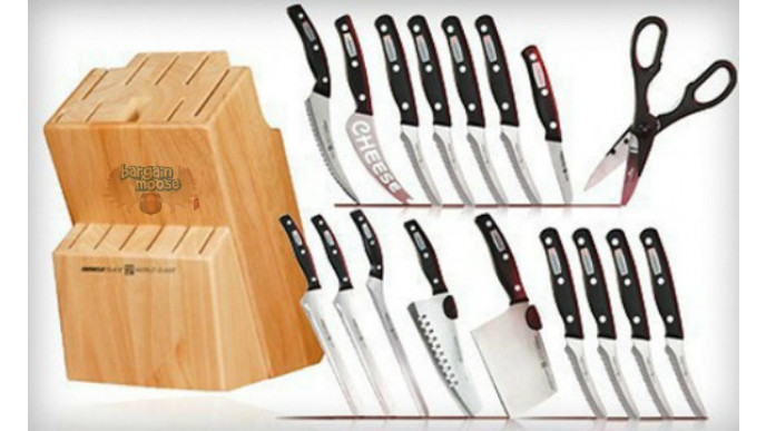 Groupon World Class Knives - $49 for An 18-Piece Knife Set
