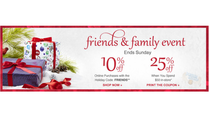 Chapters Canada: 10% Off Everything Online, 25% off $50 in-store (Friends & Family)