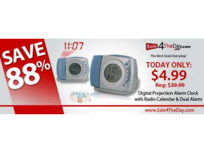 Sale 4 The Day: Digital Projection Alarm Clock Only $4.99 (Expired)