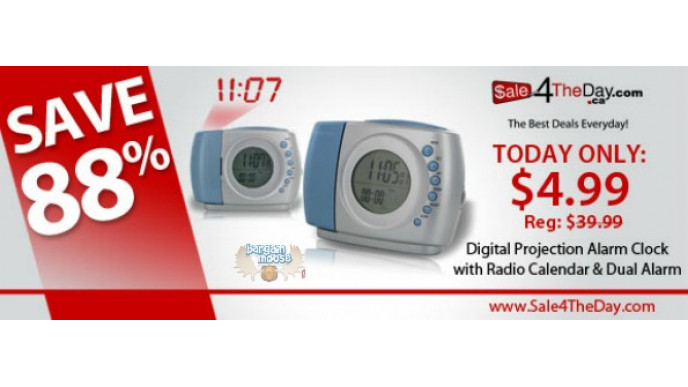 Sale 4 The Day: Digital Projection Alarm Clock Only $4.99 (Expired)