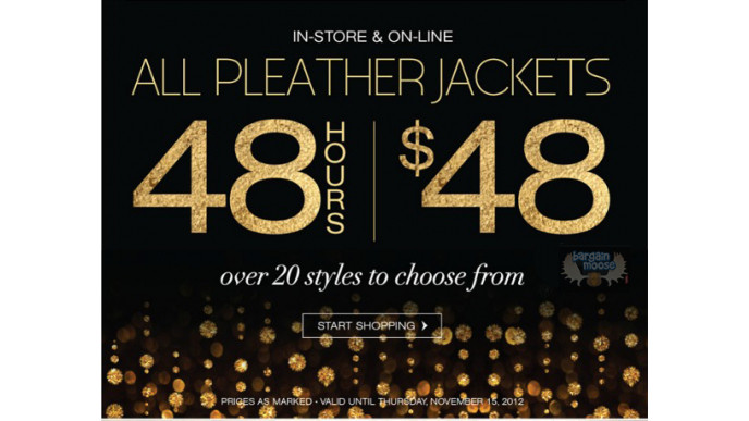 Cleo Canada: All Pleather Jackets Are $48 For 48 Hours