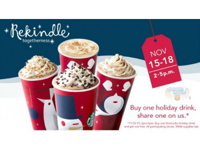 Starbucks Canada: B1G1 Free Holiday Beverages