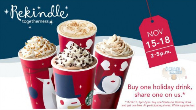 Starbucks Canada: B1G1 Free Holiday Beverages