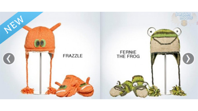 TeamBuy Canada: $15 for matching knit animal hat and mittens (plus shipping)