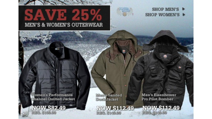 Dickies Canada: 25% Off Men’s & Women’s Outerwear