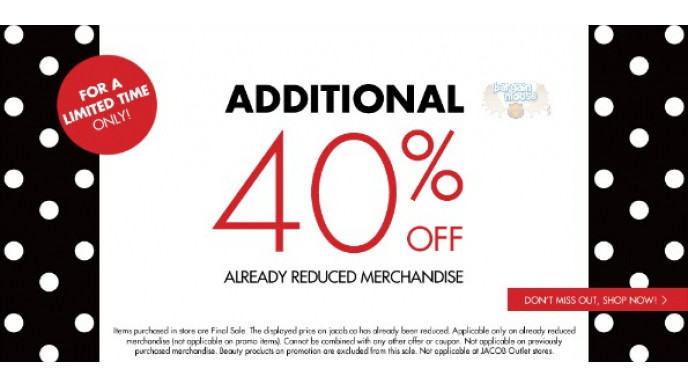 Jacob Canada: Take Another 40% Off Already Reduced Items