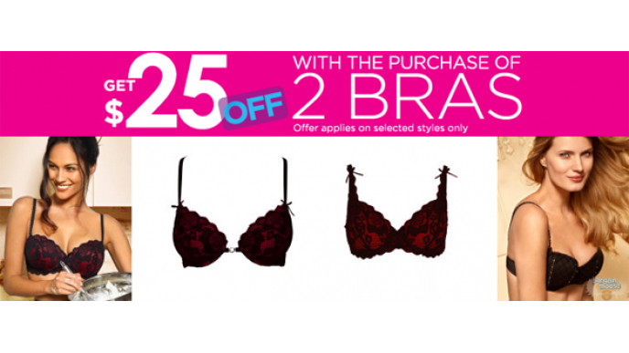$25 Off Two Bras @ La Vie en Rose Canada