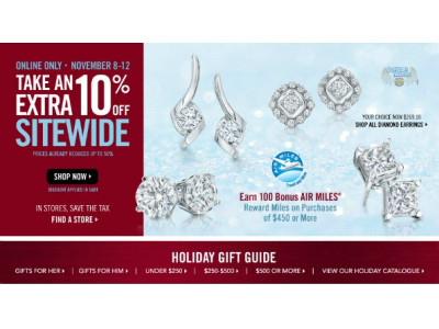 Peoples Jewellers Canada: Take An Extra 10% Off Already Reduced Prices Online Only