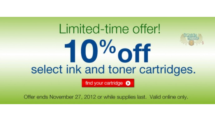 Staples Canada: 10% Off Ink And Toner Cartridges