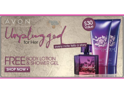 Avon Canada: Free Body Lotion & Shower Gel w/ Unplugged Perfume Purchase
