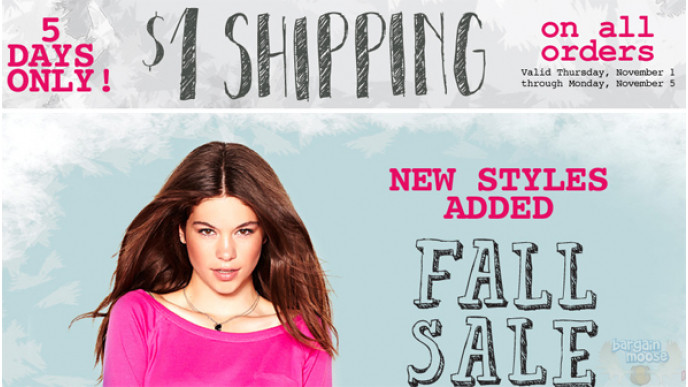 Garage Canada: 15% Discount & $1 Shipping! 