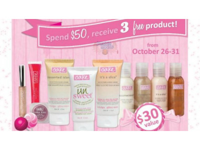 Cake Beauty: Get 3 Free Gifts w/ $50 Purchase ($30 value)