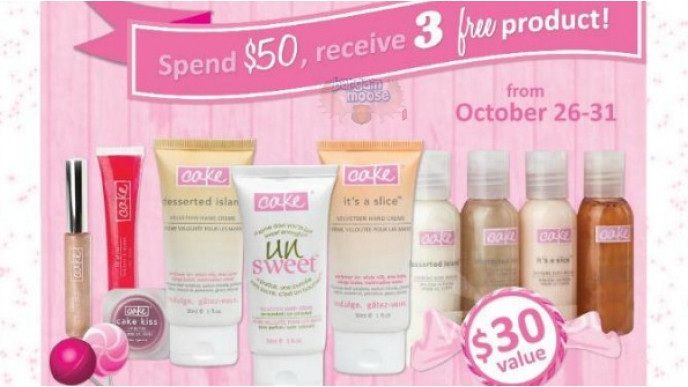 Cake Beauty: Get 3 Free Gifts w/ $50 Purchase ($30 value)