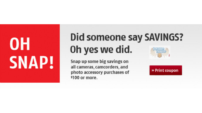 FutureShop.ca: Save up to $100 on Cameras, Camcorders and Accessories - Online or Printable