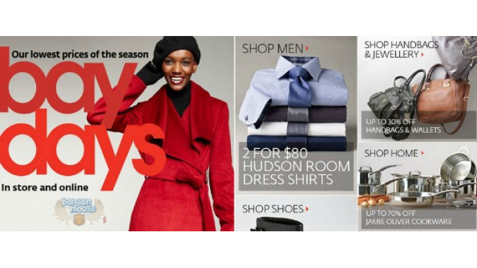 The Bay: Great Deals + Free Shipping till Midnight