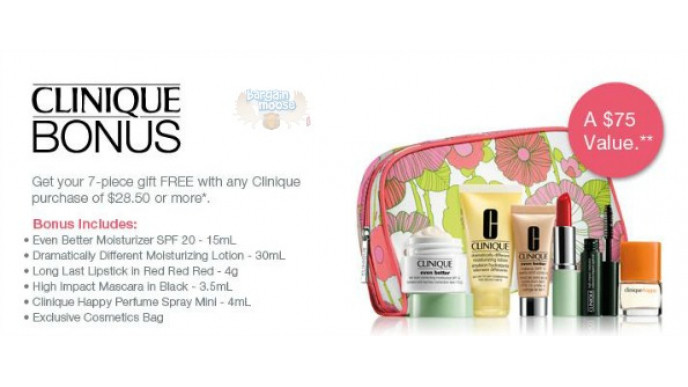Sears Canada: Free 7 Piece Gift w/ $28.50 Clinique Purchase