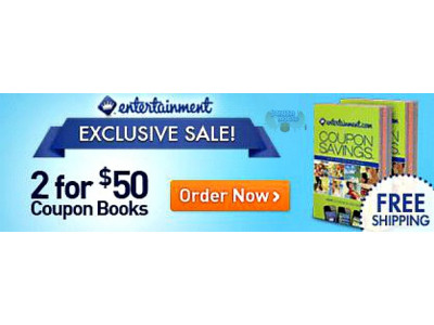 Entertainment Books: 2 for $50 & Free Shipping