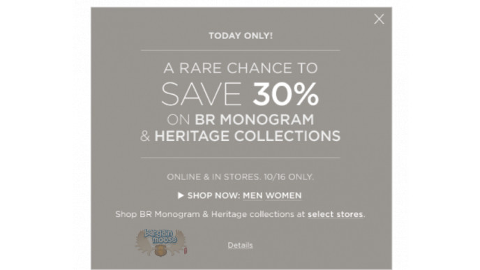 Banana Republic Canada: 30% Off Heritage Collections & BR Monograms Today Only