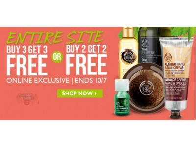 The Body Shop Canada: Entire Site B3G2 Free or B2G1 Free