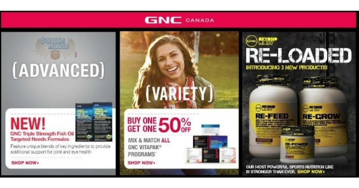 GNC Canada Save 3050 Off Top Products