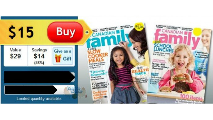 DealFind Canada: $15 for a 2 Year Subscription to Canadian Family Magazine(including taxes & Shipping)