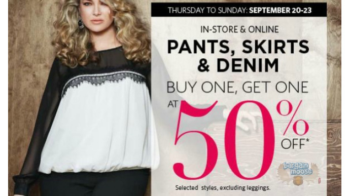 Addition Elle Canada: B1G1 50% Off Pants, Skirts & Denim