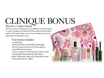The Bay Canada: Free 7 Piece Gift with $28.50 Clinique Purchase