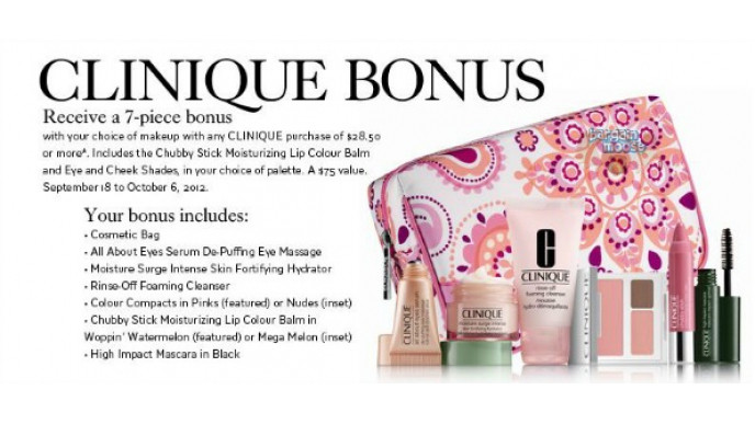 The Bay Canada: Free 7 Piece Gift with $28.50 Clinique Purchase