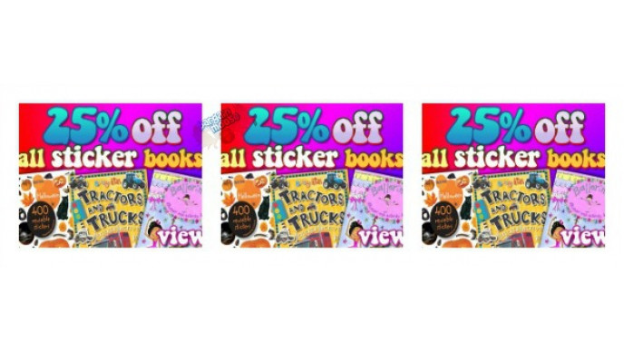 Bookcloseouts: Save 25% on all Sticker Books