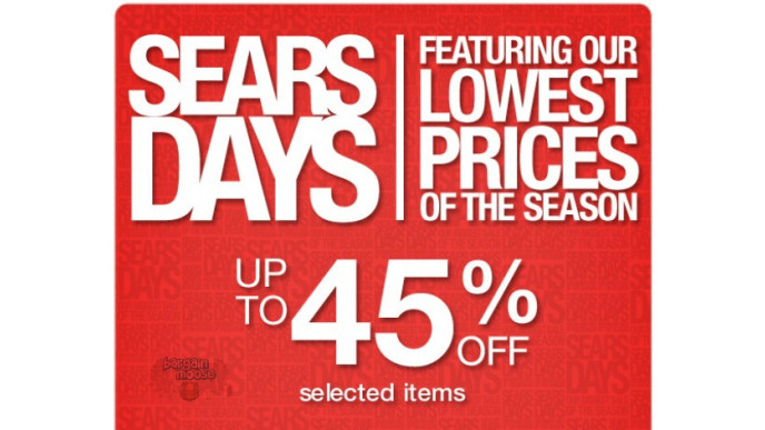 Sears Canada: Lowest Price Of The Season – Up To 45% Off Selected Items