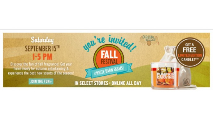Bath & Body Works Promo Code Sept 15th 1 – 5 PM Only - Free Gift W/ Any Home Fragrance Purchase