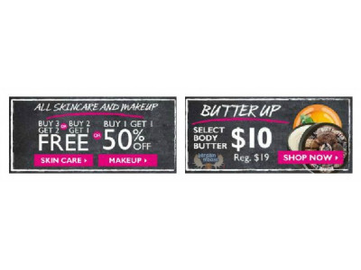 The Body Shop Canada: B2G1 Free Skin Care & Makeup & 50% off Hand Creams & Hand Butters