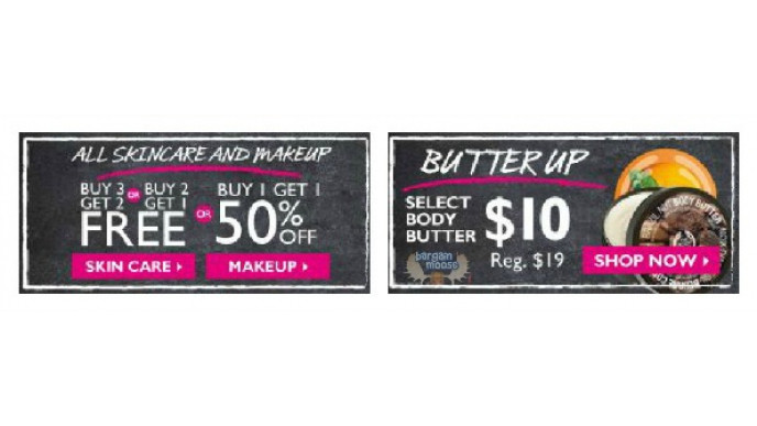 The Body Shop Canada: B2G1 Free Skin Care & Makeup & 50% off Hand Creams & Hand Butters