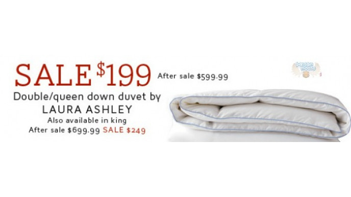 The Bay: Laura Ashley White Goose Down Duvet Now $199 - $249 (Was $599 - $699)