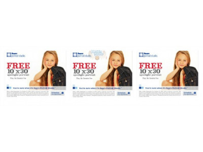 Sears Canada: Free 10″x 30″ Spotlight Portrait with No Session Fees