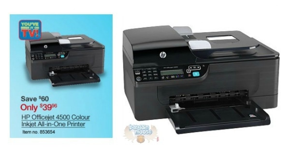 Staples Canada Save 60 on HP Officejet 4500 Colour Inkjet AllinOne