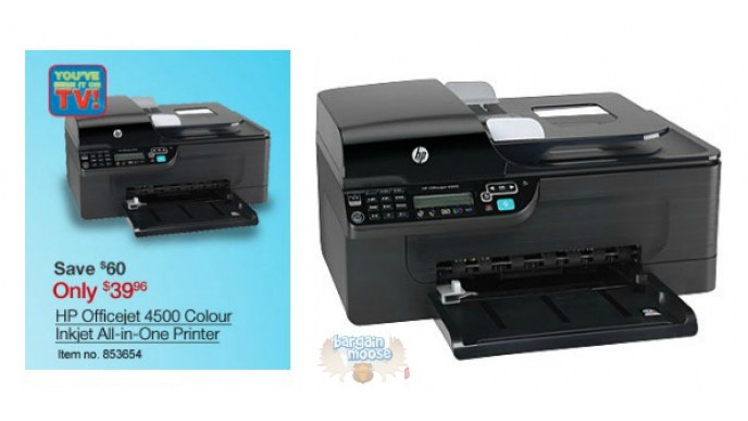 Staples Canada: Save $60 on HP Officejet 4500 Colour Inkjet All-in-One Printer Now $39.96