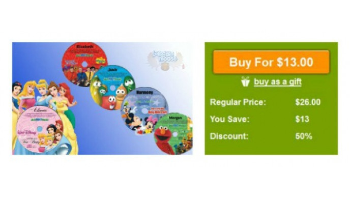 WagJag Canada: $13 for a Just Me Music Kid's Personalized CD ($26 Value)