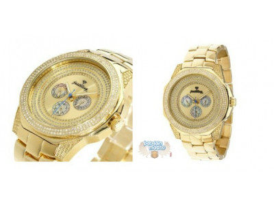 Amazon Canada: Just Bling Men's "Excalibur" Champagne Gold Multifunction Diamond Watch Now $318.60 (Was $4,999)