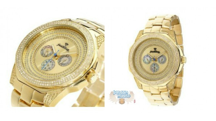Amazon Canada: Just Bling Men's "Excalibur" Champagne Gold Multifunction Diamond Watch Now $318.60 (Was $4,999)
