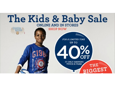 The Gap Canada: Up to 40% Off Kid's & Baby Sale