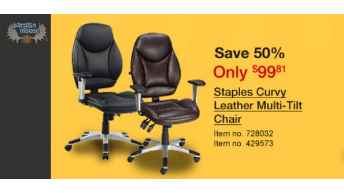 Staples Canada: 50% Off Leather Task Chairs - Now $99.81