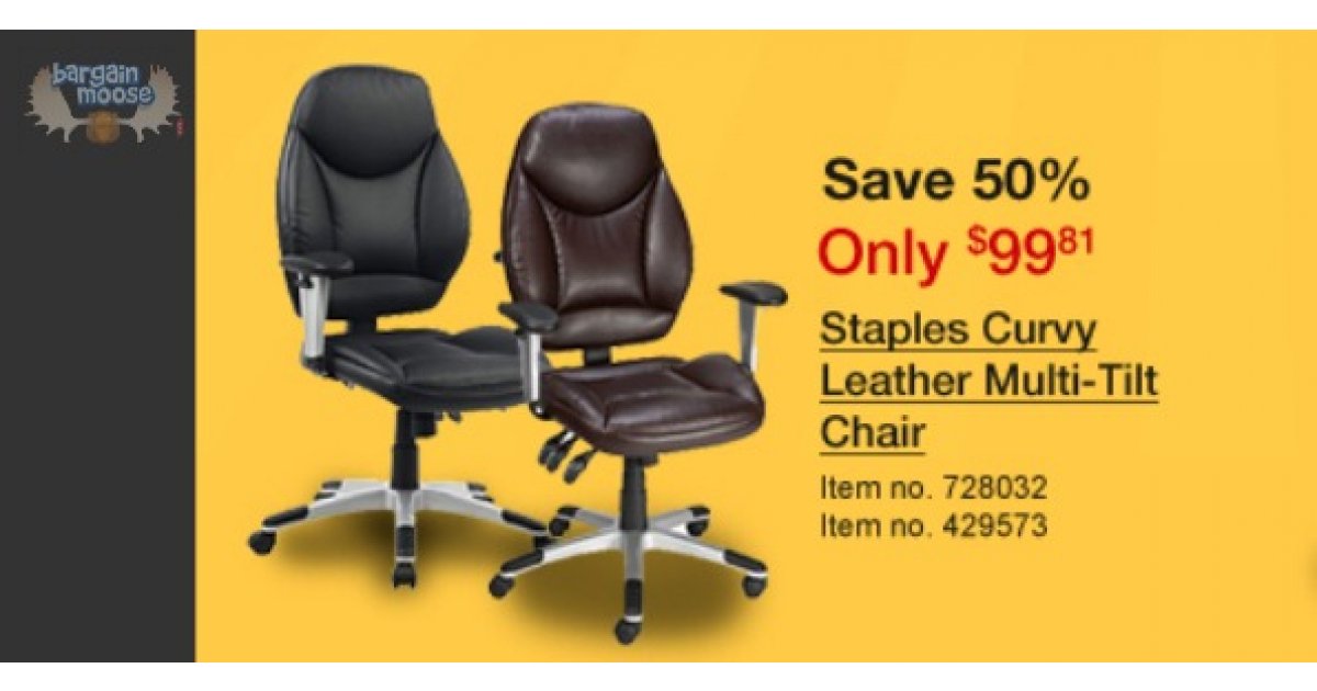 Staples Canada 50 Off Leather Task Chairs Now 99.81